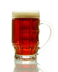 tankard of kvass, isolated on white