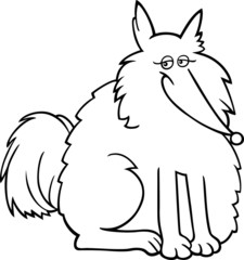 eskimo dog cartoon for coloring