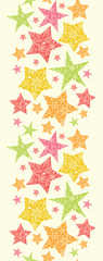 Vector Snowflake Textured Christmas Stars Vertical Seamless