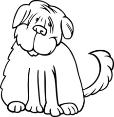 shaggy terrier cartoon for coloring