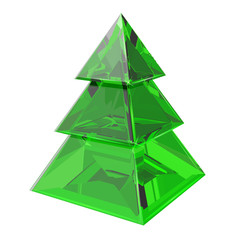 Christmas tree green glass