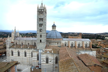 Fototapeta premium View of Siena from above, Siena, Tuscany, Italy,