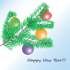 christmas  with  balls on background