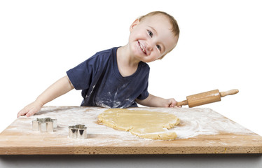 child making cookies