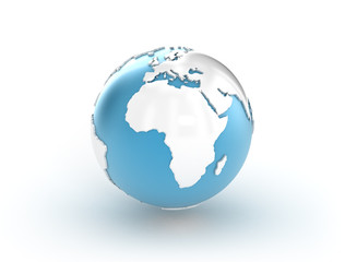Blue world globe 3D