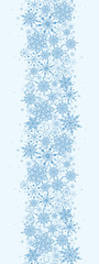 vector Colorful Snowflake Texture Vertical Seamless Pattern