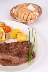 Steak  with vegetables