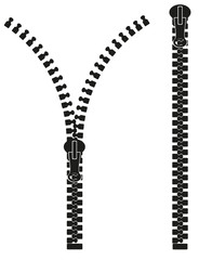 zipper silhouette illustration