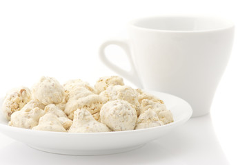 Almond cookies and cup