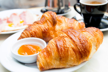 coffee and croissants