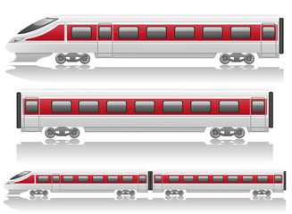 speed train locomotive and wagon illustration