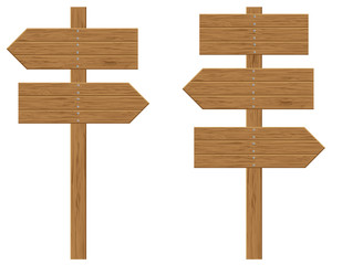 wooden boards signs illustration