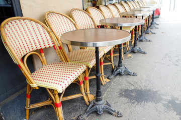 Empty coffee terrace