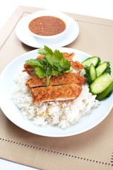 Roasted chicken rice
