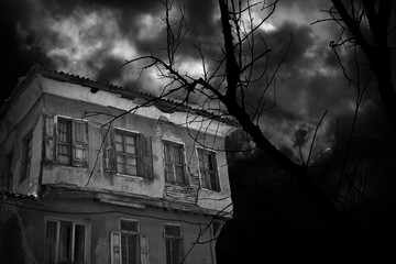 Spooky old derelict house