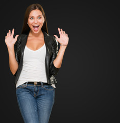 Portrait Of A Surprised Woman