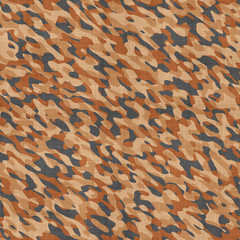 Brown military camouflage seamless background or texture