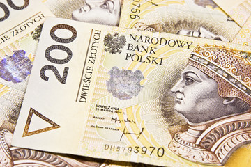 Pieniądze Polski złoty 200 - obrazy, fototapety, plakaty