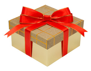 Gift with a red ribbon