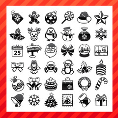 christmas icon set