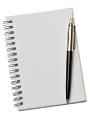 Blank note paper  pencil