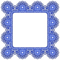 Lace frame isolated on white