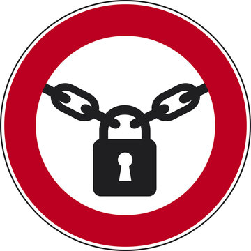Schild mit Schloss