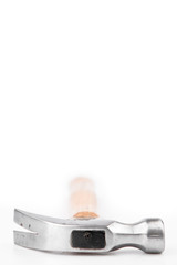 Claw hammer with wooden handle