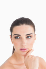 Fototapeta premium Natural woman looking up