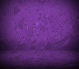 purple wall and floor interior