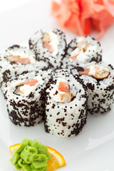 Salmon and Smoked Eel Maki Sushi