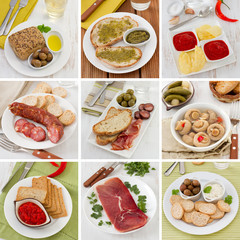 collage of snack