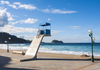 Zarautz beach in Vizcaya, Spain