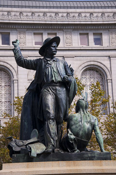 Monument To The 49s Gold Rush In San Francisco California USA