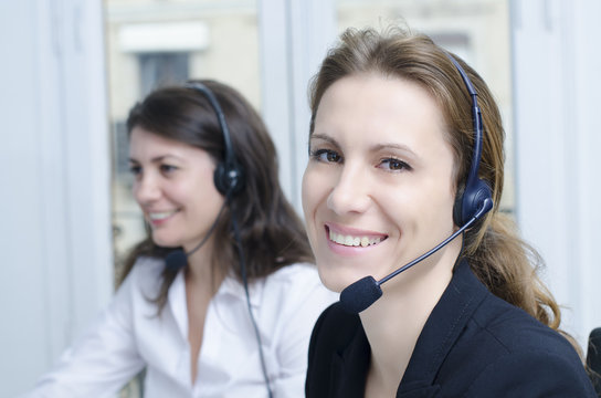 Female customer service - Powered by Adobe