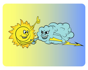 Sun and cloud