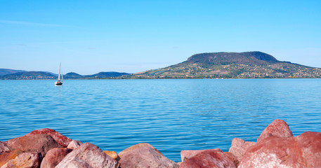View to Badacsony at Lake Balaton,Hungary