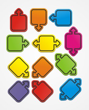 square pointer, sticker style