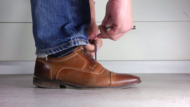 Tying Shoe laces