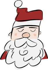 Farbige Zeichnung: Weihnachtsmann (Nikolaus)