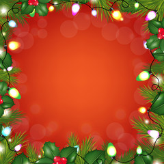 Colorful Bulb Garland With FirTree