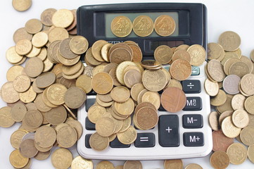 Drobne monety PLN kalkulator - obrazy, fototapety, plakaty