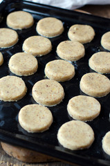 Nut cookies before baking