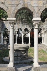 Cloister of 12th century church.