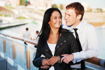 Happy young couple in love