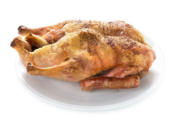 cooked duck isolated