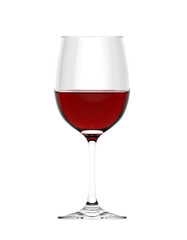 Glass of red wine