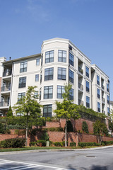 Condo Building with Large Bay Windows
