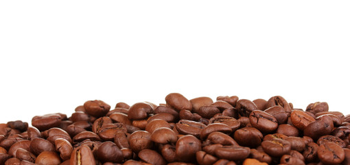 Coffee beans isolated on white