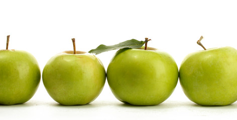 sweet apples, isolated on white